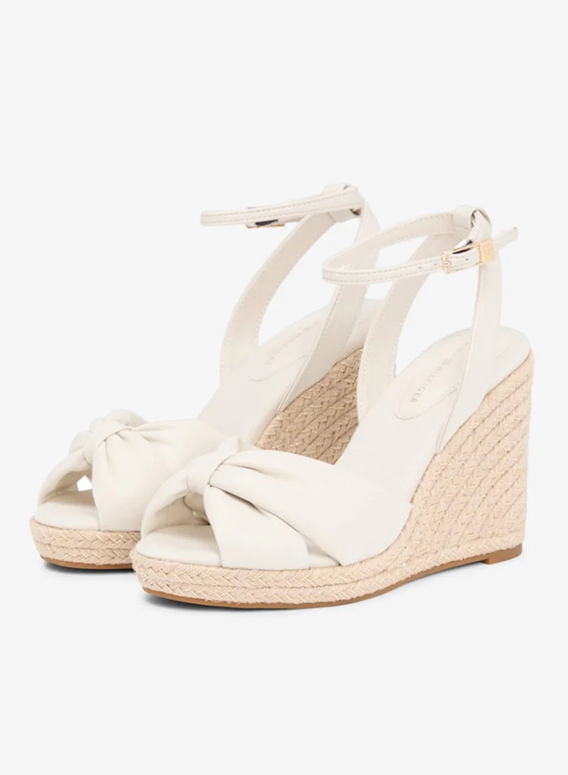 TOMMY HILFIGER  Casual Bow High Cork Wedge Sandals for Women | Best Price UAE